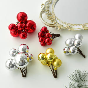 Weihnachts baum Dekoration Craft Kit-DIY Weihnachts kugel Ornament Rote Beeren Eingefügte Zweige Handgemachte Kugeln für Wohnkultur - Product Image 4