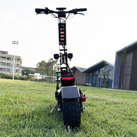 Trottinette électrique pliable avec grand pneu de 13 pouces, double moteur, logo sur la barre et la plateforme, et logo