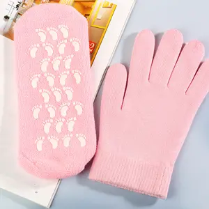 Venta al por mayor nuevo lanzamiento de calcetines de humedad GUANTES DE Gel Spa para el cuidado de los pies belleza Spa exfoliante hidratante calcetines de Gel de refrigeración