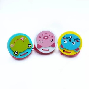 New Creative Wooden Cartoon Castanets Cute Clappers Interactive Auditory Teaching Aids For <b>Kids</b> - Product Image 2