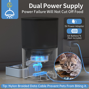 Kamera ile otomatik kedi besleyici ayarlanabilir açı 2.4G WiFi 6L zamanlı kediler için iki yönlü ses ile Pet gıda dağıtıcı küçük köpekler - Product Image 6