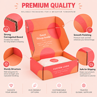 Boîte d'expédition personnalisée en carton orange durable, fabriquée à partir de matériaux recyclables et avec un design à marque privée pour les coffrets cadeaux
