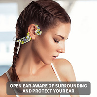 Agent d'achat de sport AKZ-G9 Tuya Conduction osseuse sans fil Bluetooth casque carte enfichable affichage numérique crochet d'oreille