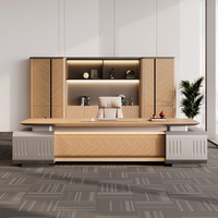 Bureau de direction en bois moderne et écologique Gd Lf-b33xl, panneau mat, bureau imperméable, pour PDG et managers, garantie 3 ans