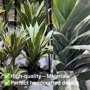 Real Touch Green Künstlicher tropischer Kaktus Sukkulente Aloe Vera Pflanze Skandi navis che Hausgarten Dekoration Kunststoff Material Hoch - Product Image 5