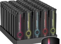 50 briquets coupe-vent épais par boîte, briquets jetables durables