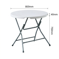 Table de cocktail pliante ronde en plastique HDPE, table haute de bar pour les événements, les fêtes et la restauration