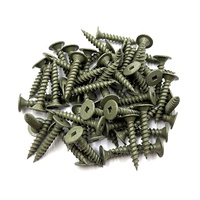 Tornillos autorroscantes de cabeza plana con accionamiento cuadrado, recubrimiento Ruspert, M3.9, punta afilada, 1 1/2 pulgadas
