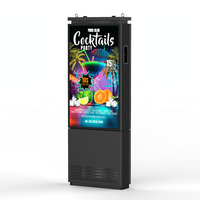 Pantalla dual de 55 pulgadas y 65 pulgadas, quiosco Digital impermeable para exteriores para tiendas minoristas, metros, ascensores, aeropuertos, gráficos de animación