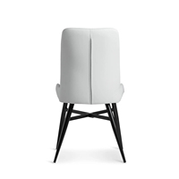 Chaise de salle à manger nordique en métal noir meubles de salle à manger rembourrés de style industriel pour la maison