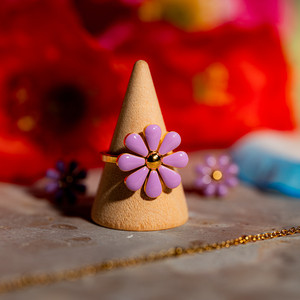 Accesorios Lindos Hipoalergénicos <span class=keywords><strong>para</strong></span> <span class=keywords><strong>Adolescentes</strong></span>, Joyería Delicada de Acero Inoxidable, Anillo Ajustable de Flor Blanca <span class=keywords><strong>para</strong></span> <span class=keywords><strong>Niñas</strong></span> - Product Image 4