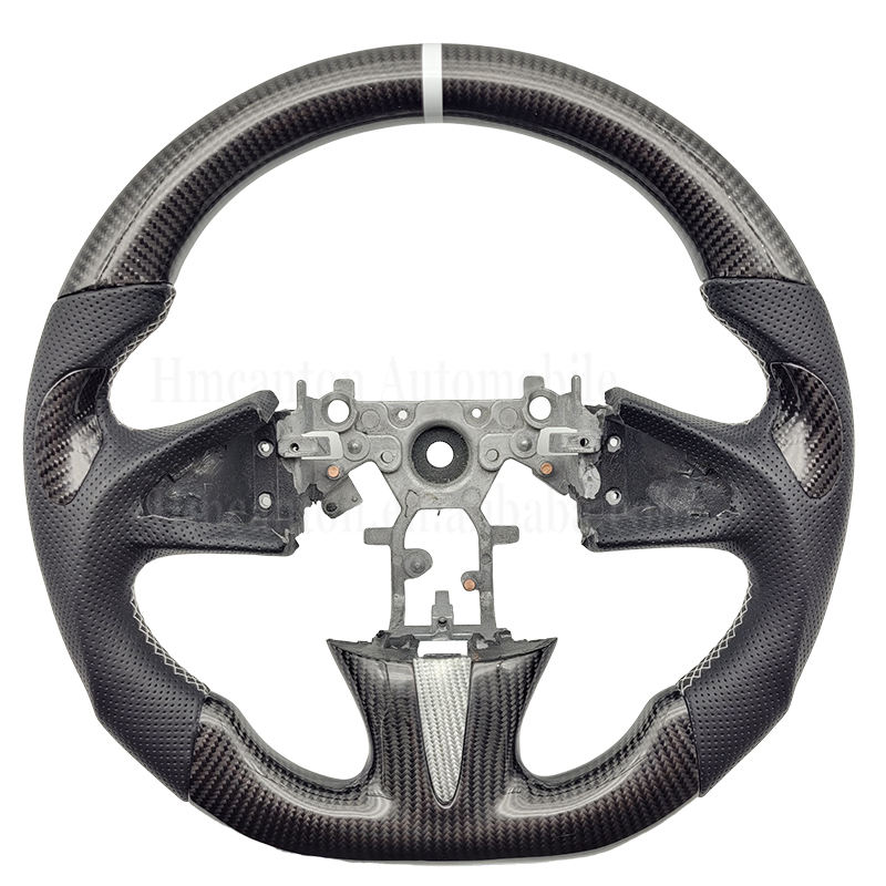 คาร์บอนไฟเบอร์ + เย็บสีขาว + แถบสีขาว