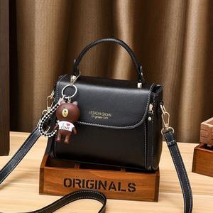 Bolso bandolera impermeable de cuero PU para mujer versátil de nueva moda con correa única de Color sólido y forro de poliéster - Product Image 2