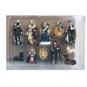 Adornos Navideños Transfronterizos: Figuras Artísticas de Resina Esculpida del Nacimiento de Jesús, Regalo Religioso - Product Image 3