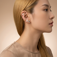 Boucles d'oreilles Maina Girafe Style Flocon de Neige en Titane ASTM F136, Piercing Labret à Filetage Interne avec Zircon pour Tragus
