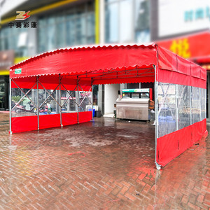 대형 전동 개폐식 창고 지붕 야외 활동용 접이식 물류 복도 차양막 - Product Image 3