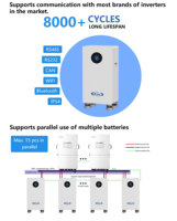 Système solaire hors réseau de 20 kW à 50 kW avec batterie LiFePO4 et onduleur hybride 15 kWh 30 kWh, kit de stockage d'énergie solaire tout-en-un