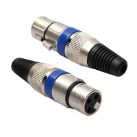 Konektor Jack 1/4 inci TS 6.35mm Jack Male Plug 6.5mm konektor Jack 3 Pin Male Female konektor XLR untuk peralatan Audio