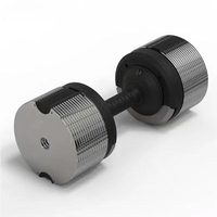 Ensemble d'haltères réglables en chrome pour entraînement de force, ajustement rapide, augmentation de 1 kg à la fois, vente en gros