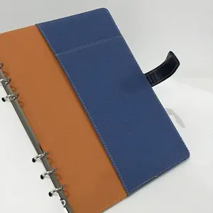 A5 Leather Refillable Notebook Organizer Journal Leather With Pen Holder