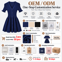 Grosir Kustom Logo OEM ODM Wanita Manis Seksi V Neck Ruffle Trim Lengan Pendek Rajutan Cardigan Dress Slim Fit A-Line Mini Kasual