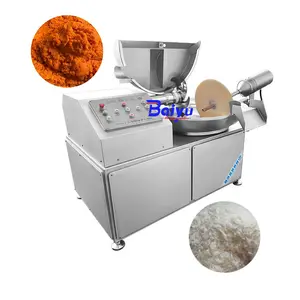 Baiyu Commercial Industry Meat Bowl Cutter 10~260kg/Batch Capacity Food Chopping Machine with Reliable Motor Sausage Chopping