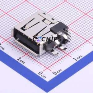 673298000 USB Connector Through hole Component (THT) Connector Type-A USB 2.0 Female Side Insert - Product Image 1