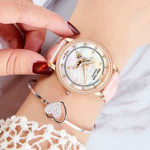 Reef Tigre Del Progettista di Modo Delle Donne <span class=keywords><strong>Orologio</strong></span> con <span class=keywords><strong>Bianco</strong></span> MOP <span class=keywords><strong>Quadrante</strong></span> Diamanti Orologi Automatici con la Pelle di Vitello RGA1550 - Product Image 1