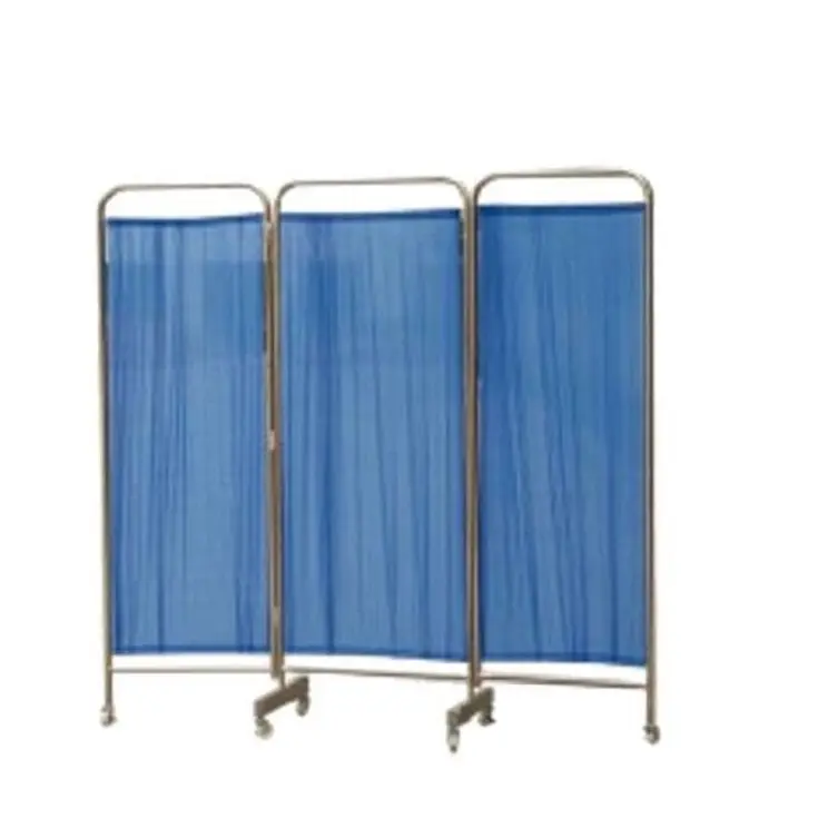 MT medical stainless steel 3 sections ward folding patient screen for hospital