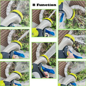 Bico Pulverizador Manual TopSource de Metal para Mangueira de Jardim, 8 Padrões Ajustáveis, para Lavagem de Carros e Irrigação Doméstica - Product Image 6
