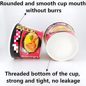 Xiamen Fabriek Directe Grote Ramen Papier Kom <span class=keywords><strong>Instant</strong></span> Ramen <span class=keywords><strong>Noodle</strong></span> Wegwerp Container In De Magnetron Ramen Pasta Cooker Slaapzaal Kamer - Product Image 2