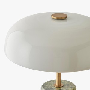 Lampe de table en travertin en forme de champignon, source de lumière LED, base E27, commande par interrupteur, pour salon, chambre, bureau - Product Image 3