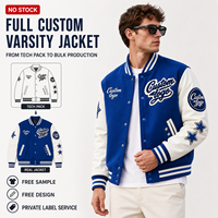 Veste universitaire personnalisée pour hommes et femmes, imperméable, coupe-vent, chaude pour l'hiver, avec logo brodé en chenille, style baseball, vente en gros OEM