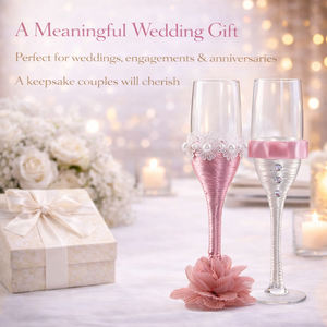 Copas de <span class=keywords><strong>Vino</strong></span> para Novios al por Mayor, Copas de Champán Occidentales de Tallo Alto para Tiendas de Artículos para Bodas - Product Image 6