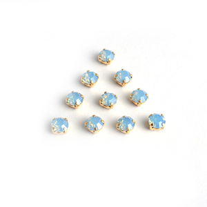 Perles en strass Chaton plaqué or 2025 cousues sur des strass à pointe arrière avec broches <span class=keywords><strong>pour</strong></span> la fabrication de bijoux - Product Image 2