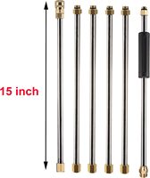 Lance d'extension pour pistolet de lavage haute pression avec joint torique, kit d'extension 1/4 pouce à connexion rapide M22, lance de nettoyage haute pression améliorée