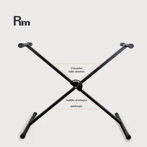Soporte de teclado de estante de hierro ajustable de doble X, accesorios de soporte de Piano para músico 54 <span class=keywords><strong>61</strong></span> 76 88 - Product Image 1