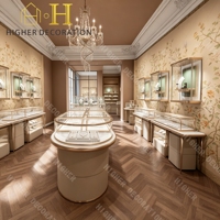 Vitrine de présentation de bijoux haut de gamme en verre, comptoir de bijouterie, mobilier de magasin de bijoux, vitrine de vente au détail