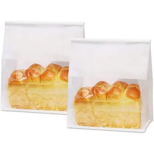 Sac en papier personnalisé de qualité alimentaire pour pain Kraft Glassine Kraft Biscuits Bonbons Frites Popcorn Emballage Papier à pain