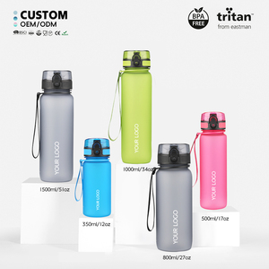 UZSPACE Vente en gros Portable 500ml 17oz Bouteille d'eau de sport sans BPA Verres en plastique Tritan étanches pour l'extérieur - Product Image 1