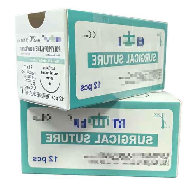 Sterile Surgical Sutures Monofilament PGA , Sizes 2/0, 3/0, 1, 0, with PM/PB Needles