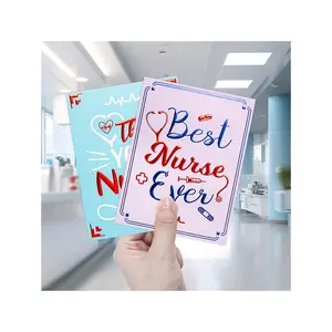 Медсестра благодарственная открытка с конвертами и наклейками пустые внутри карточки для медсестер Недельная открытка