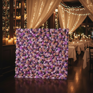 Fondo de Pared Floral de Seda Artificial con Lavanda y Rosas, Estilo Nórdico, para el Día de San Valentín y Acción de Gracias - Product Image 1