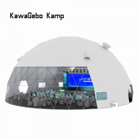 Kawagebo Kamp Maison de dôme de luxe en PVC enduit demi-dôme personnalisé de 20m de diamètre pour événement