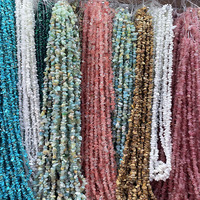 Perles de pierre brute irrégulière de couleur mélangée de 5 à 8 mm, tourmaline, éclats de pierre irrégulière, perles percées, forme irrégulière, perles de cristal naturel