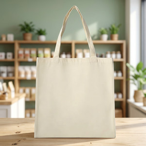Sac fourre-tout en jute naturel de qualité supérieure avec longues poignées d'épaule, réutilisable, écologique, pour les courses, la plage, les voyages, les cadeaux - Product Image 2