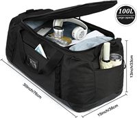 Sac de voyage extra large et durable personnalisé de 100 L, sac de week-end, sac de sport pour homme, sac à dos de sport 3 en 1 avec séparateurs, équipement de gym