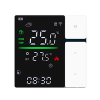 Controlador de Temperatura WiFi Tuya, Termostato Inteligente NTC ±1 ° Control Remoto C APP, Calibración de Temperatura, Bloqueo Infantil, OEM