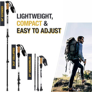 Bastón ultraligero para senderismo, bastones de trekking plegables telescópicos de aleación de aluminio 7075 para mujeres y hombres - Product Image 3