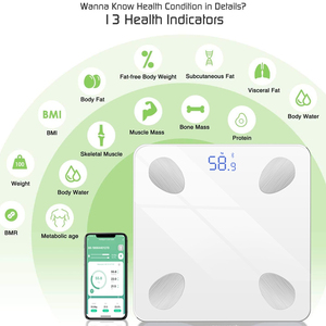 Báscula de Baño Digital Inteligente Yilai para Medir <span class=keywords><strong>Peso</strong></span>, Grasa <span class=keywords><strong>Corporal</strong></span> y Porcentaje de Grasa - Product Image 3